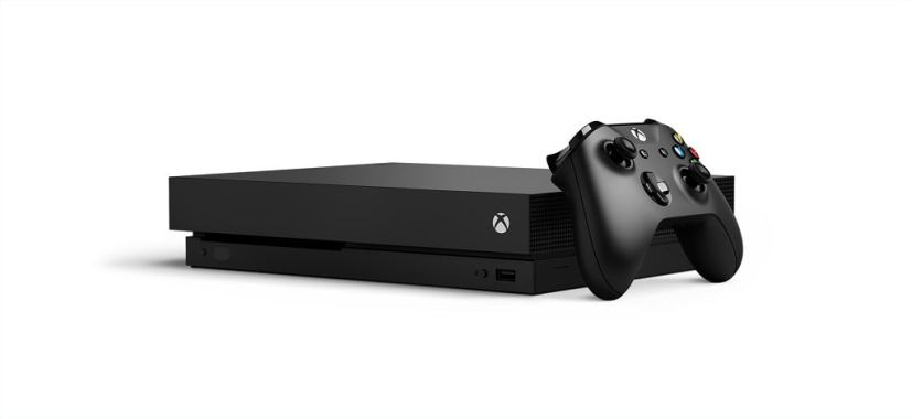 Manette de console Xbox One X sur fond blanc