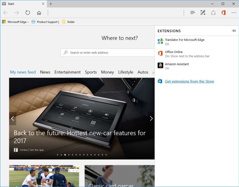 Extensions Microsoft Edge