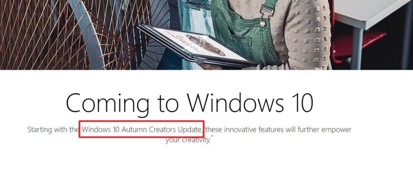 Référence de la mise à jour des créateurs d'automne de Windows 10