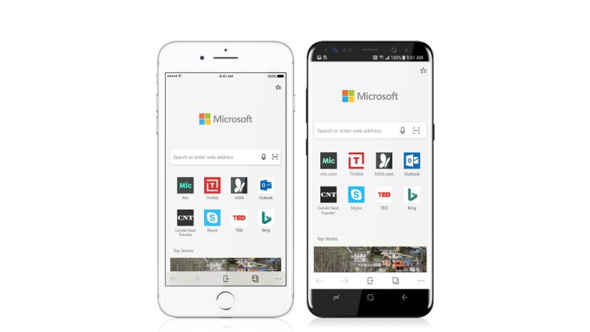 Microsoft Edge sur Android et iOS