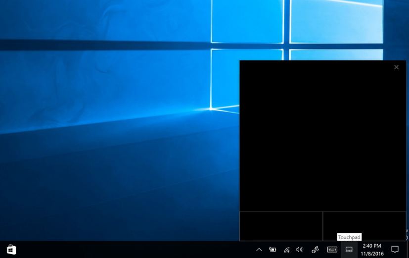 Pavé tactile virtuel pour la mise à jour Windows 10 Creators