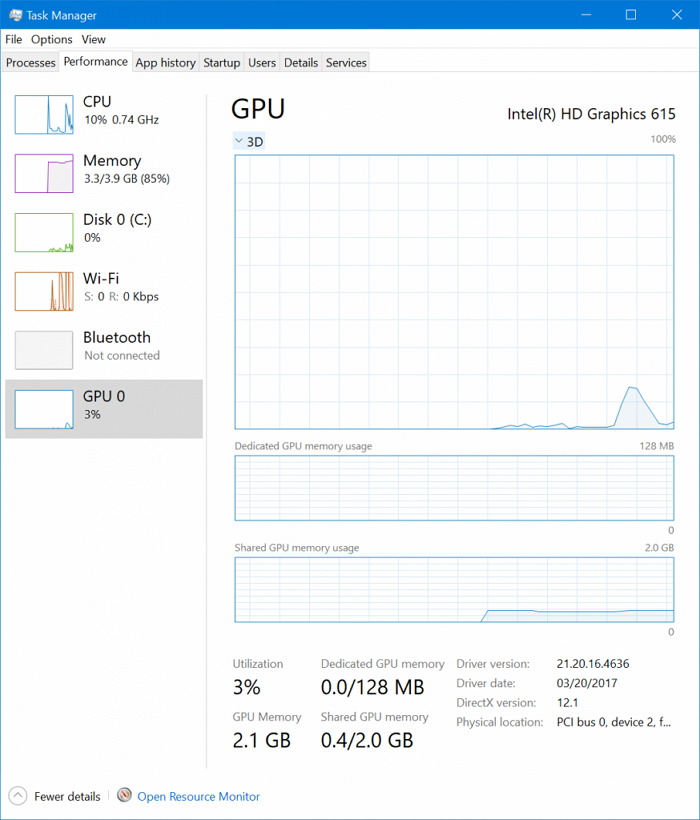 Nouvelle interface utilisateur GPU du Gestionnaire des tâches