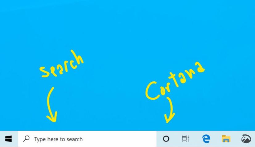 Cortana et Search deux fonctionnalités différentes sur Windows 10 version 1903