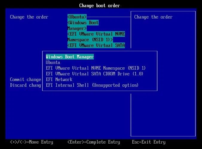 UEFI fait passer le gestionnaire de démarrage Windows en premier