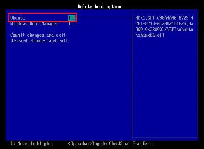 UEFI supprime l'entrée de double démarrage Linux