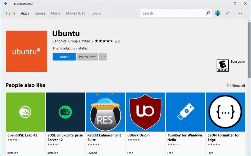 Ubuntu sur le Microsoft Store