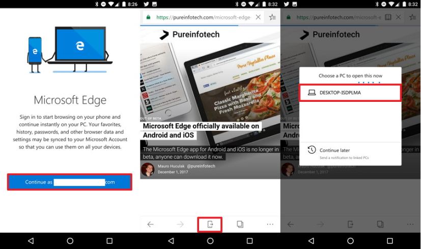 Edge (mobile) continue sur PC
