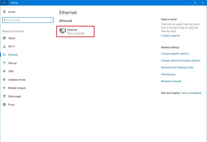 Paramètres Ethernet