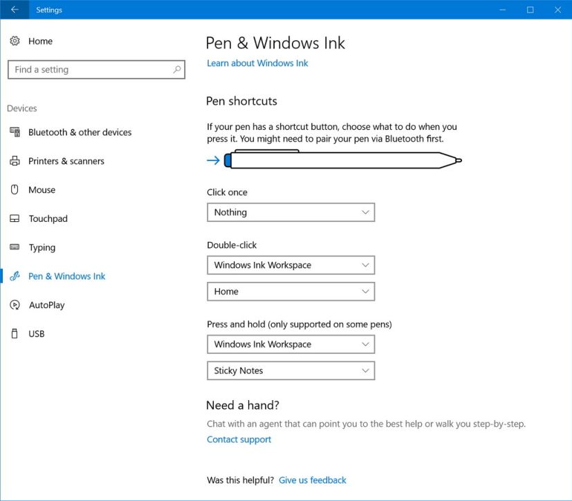 Paramètres de personnalisation du stylet et de Windows Ink (partie 2)