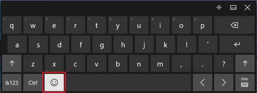 Icône du clavier tactile Emoji sur Windows 10