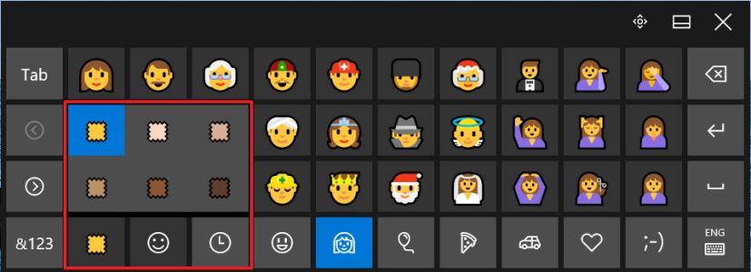 Les emoji de Windows 10 changent le teint