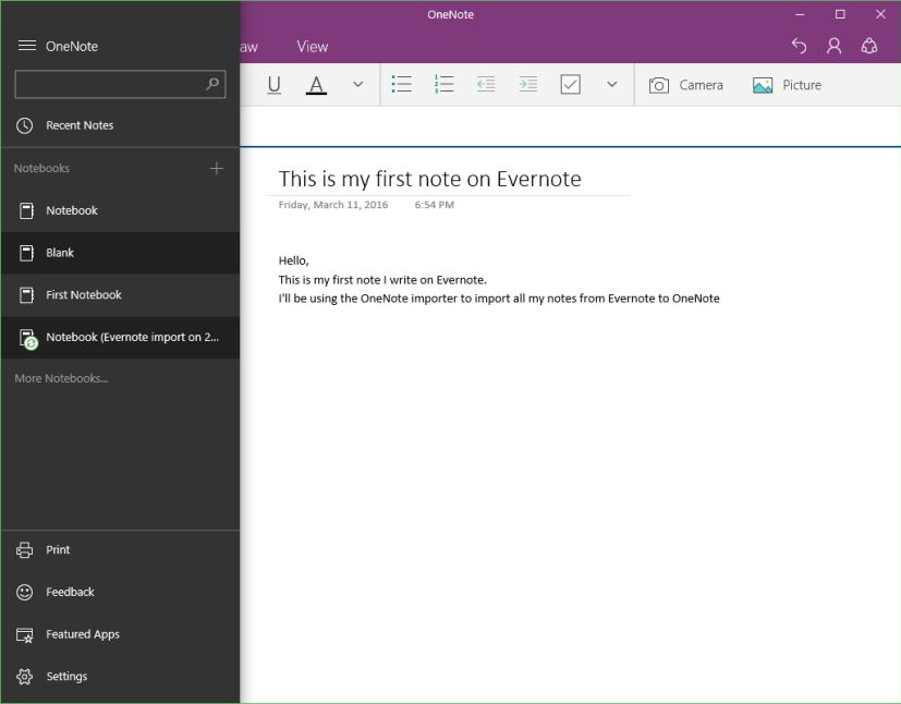 Ajouter des blocs-notes Evernote dans OneNote