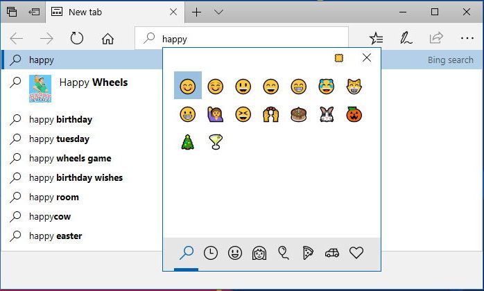 Rechercher des emoji sur WIndows 10