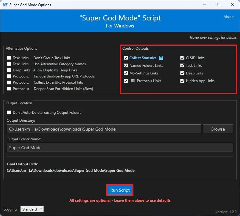 Analyse d'exécution du mode Super Dieu 