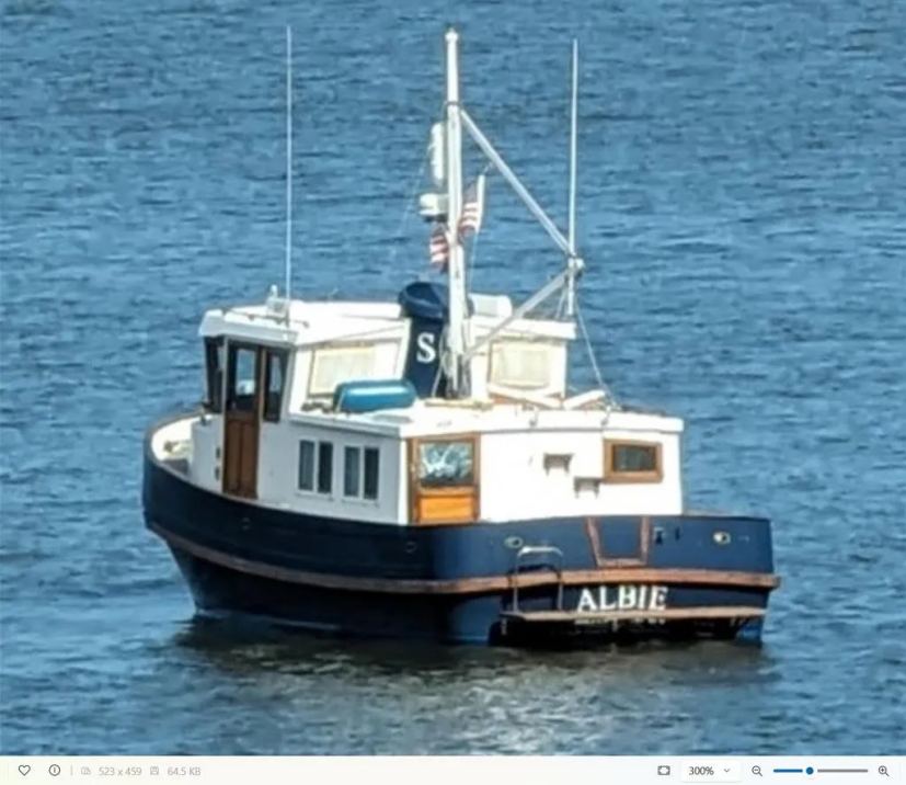 Photo d'un bateau sans Super Résolution 