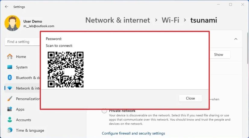 Wi-Fi afficher le mot de passe nouvelle interface