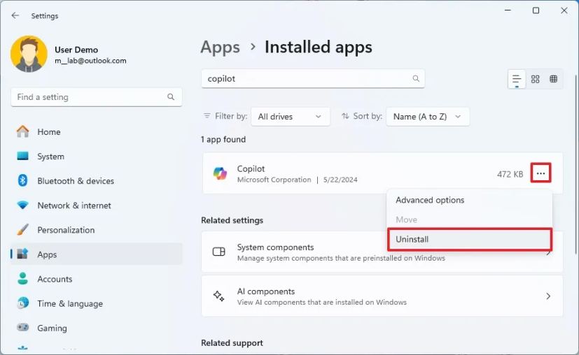 Windows 11 désinstaller Copilot